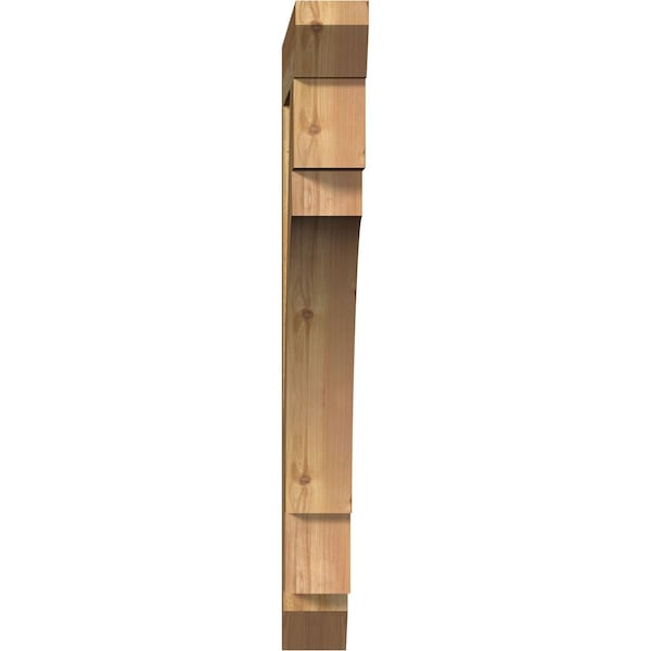 Merced Slat Rough Sawn Bracket, Western Red Cedar, 4W X 32D X 38H